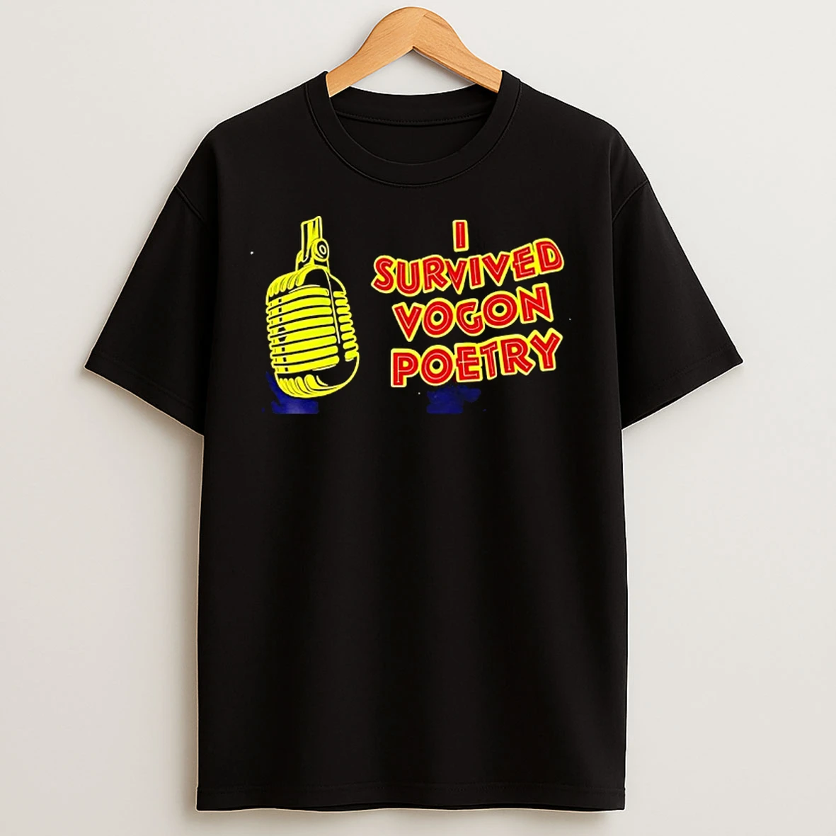 Classic Microphone I Survived Vogon Poetry T Shirts