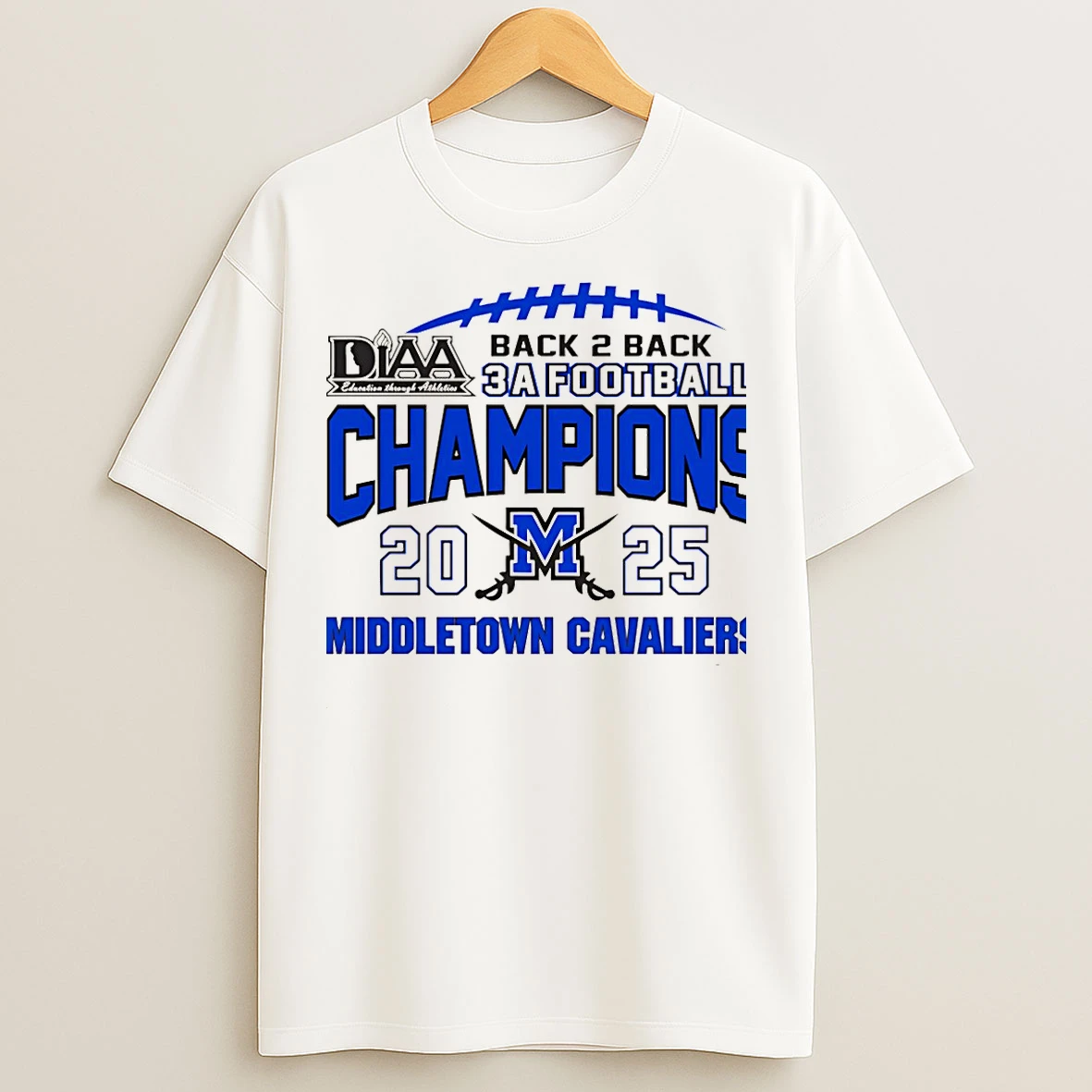 Classic Middletown Cavaliers Back 2 Back Class 3a Football Champions 2025 Christmas T Shirts