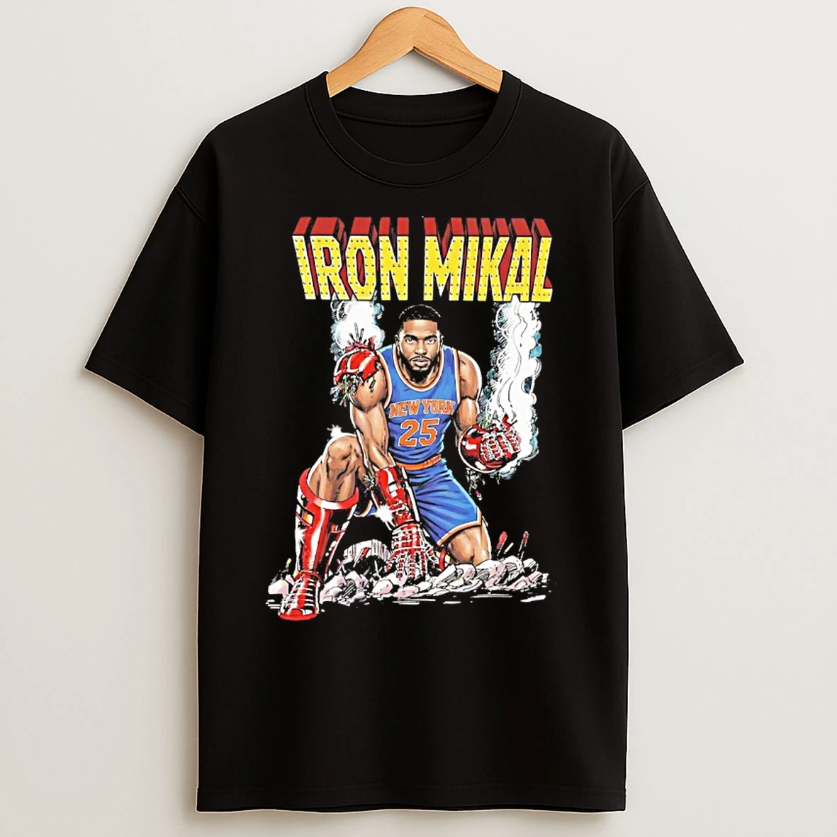 Classic Mikal Bridges Iron Mikal New York Knicks Graphic T Shirts