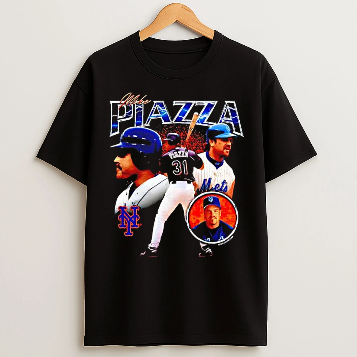 Classic Mike Piazza New York Mets Cooperstown Power T Shirts