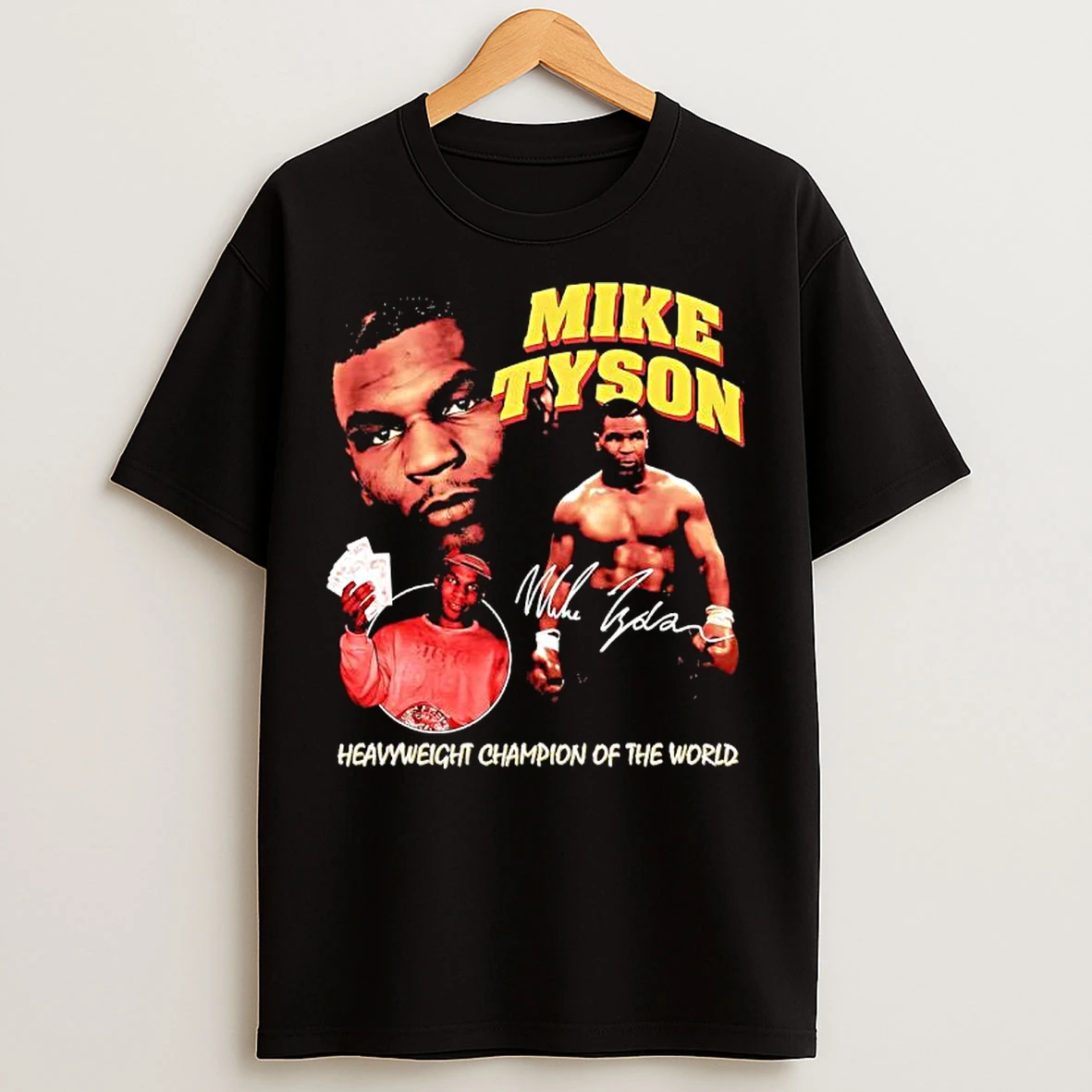 Classic Mike Tyson Heavyweight Champion Of The World Signature T Shirts