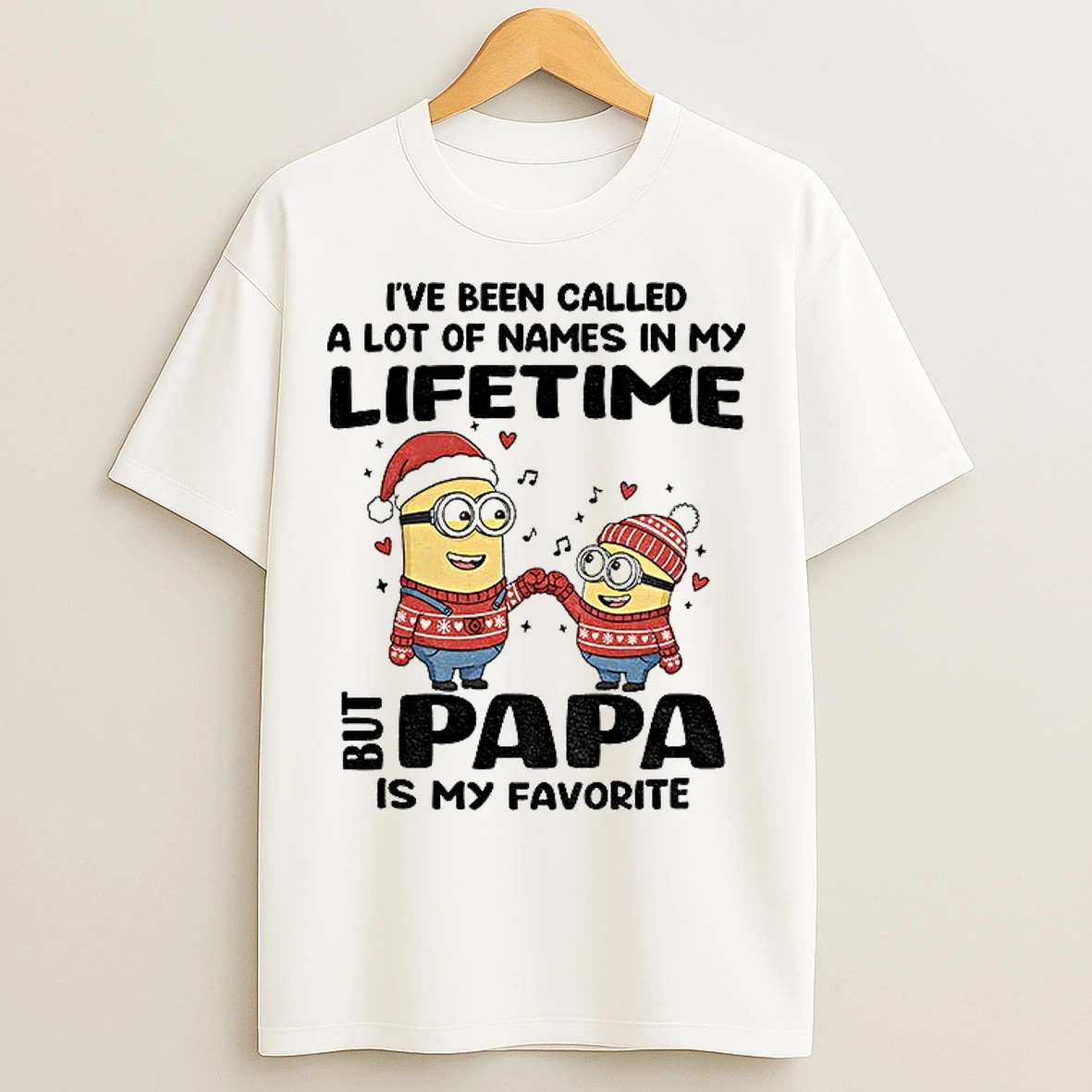 Classic Minion Santa Ive Been Called A Lot Of Names In My Lifetime But Papa Is My Favorite Christmas T Shirts