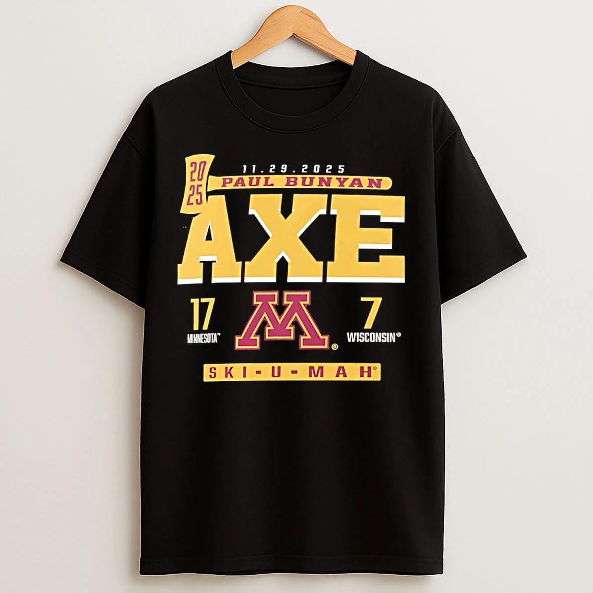 Classic Minnesota Golden Gophers Vs Wisconsin Badgers Ski U Mah 2025 Paul Bunyans Axe T Shirts