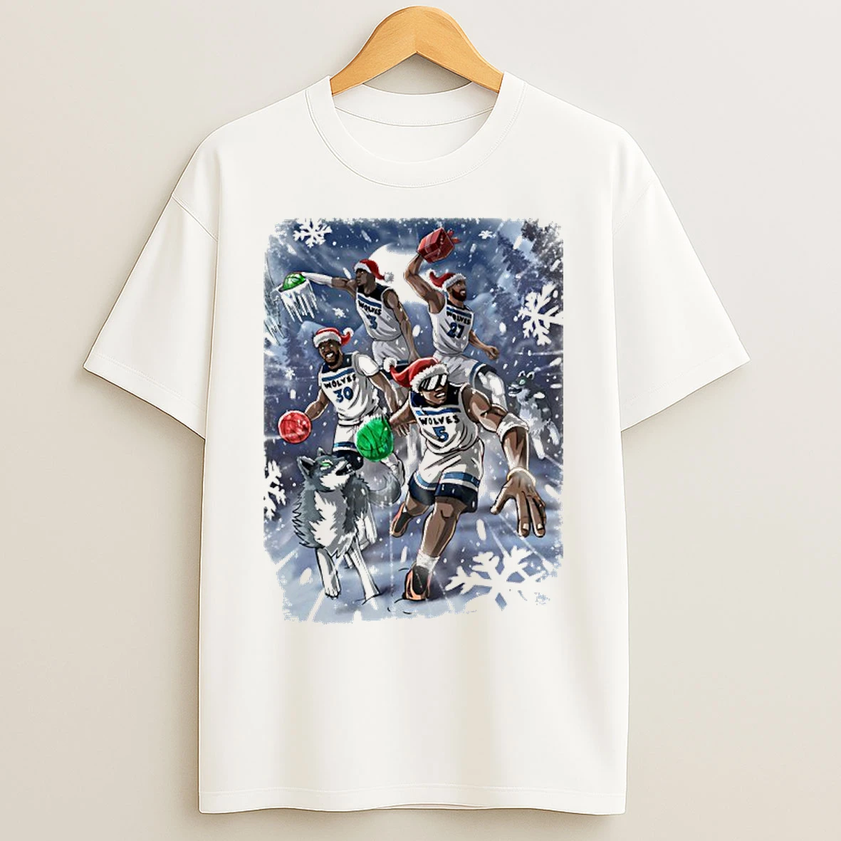 Classic Minnesota Timberwolves Merry Christmas And Happy Gameday 2026 T Shirts