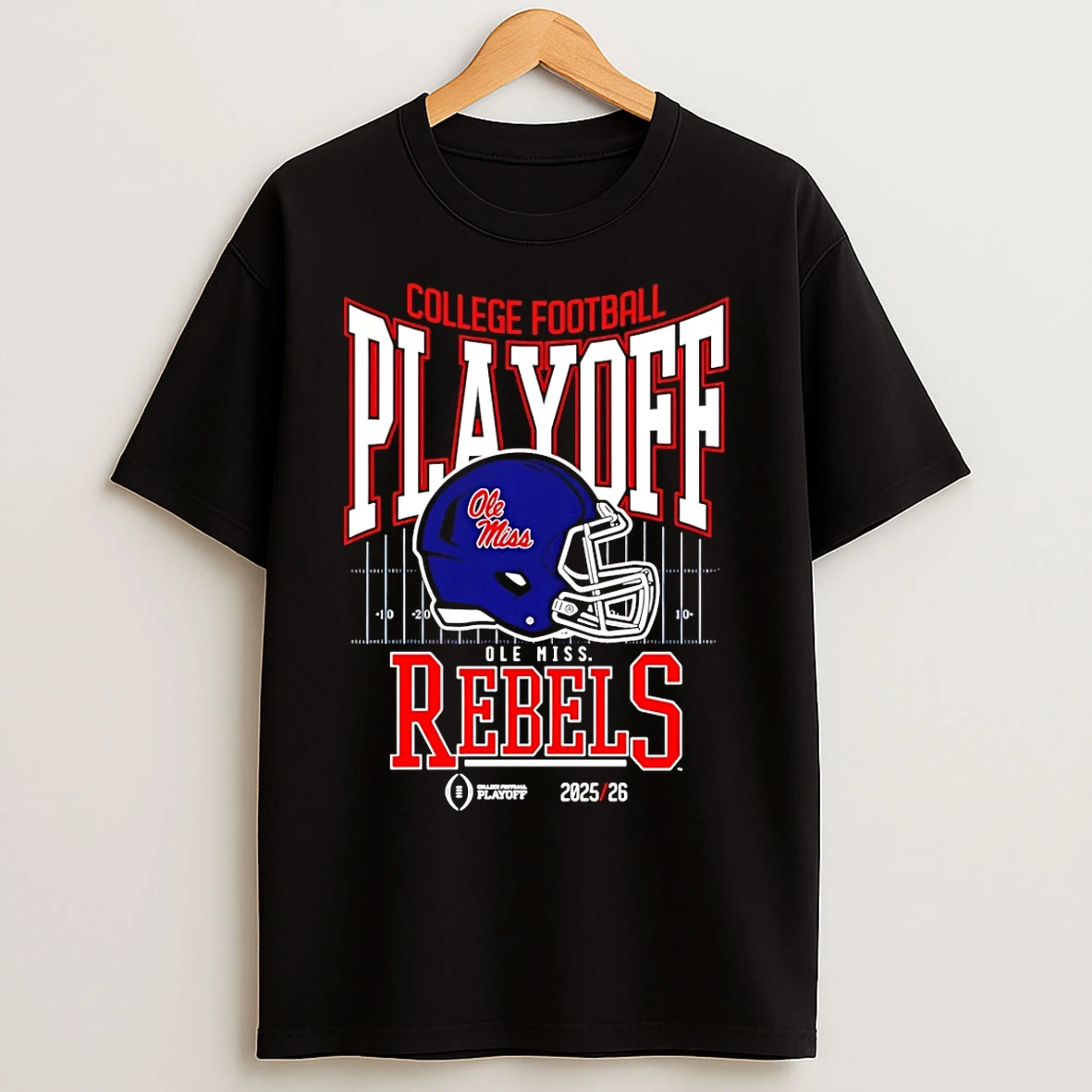 Classic Miss Ole Rebels College Football Playoff Bound 2025 26 Helmet T Shirts