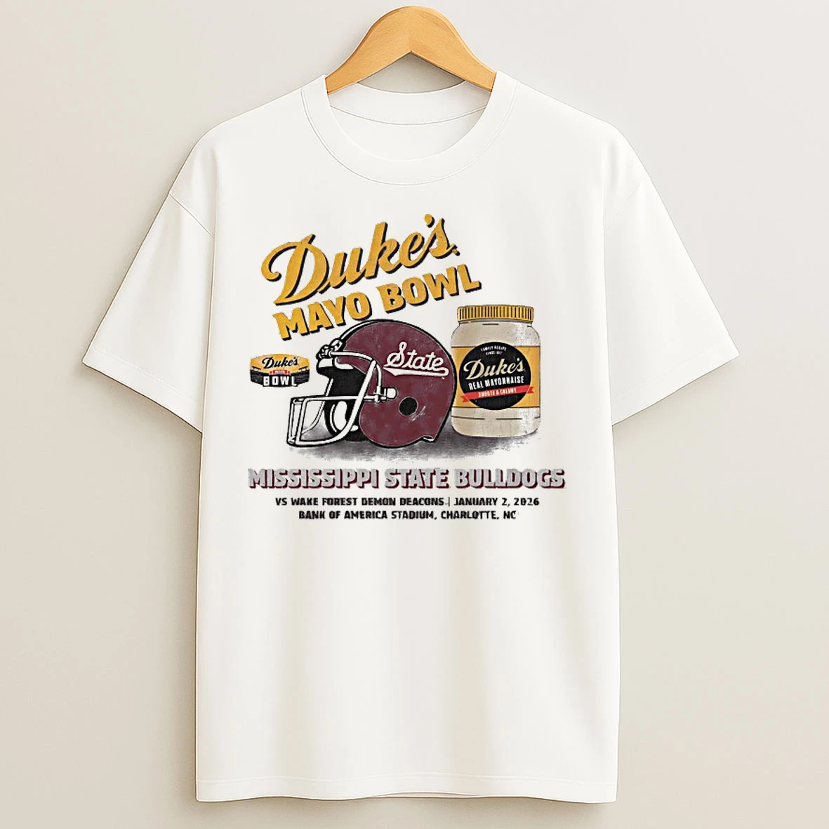 Classic Mississippi State Bulldogs Dukes Mayo Bowl 2026 T Shirts