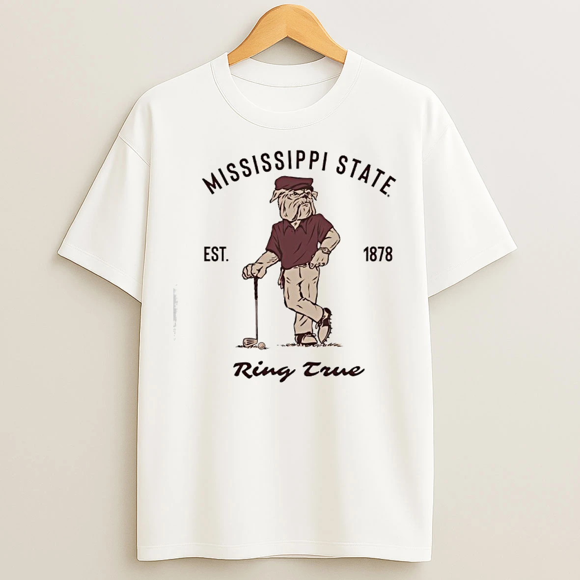 Classic Mississippi State Bulldogs Ring True Bully Golfer Est 1878 T Shirts
