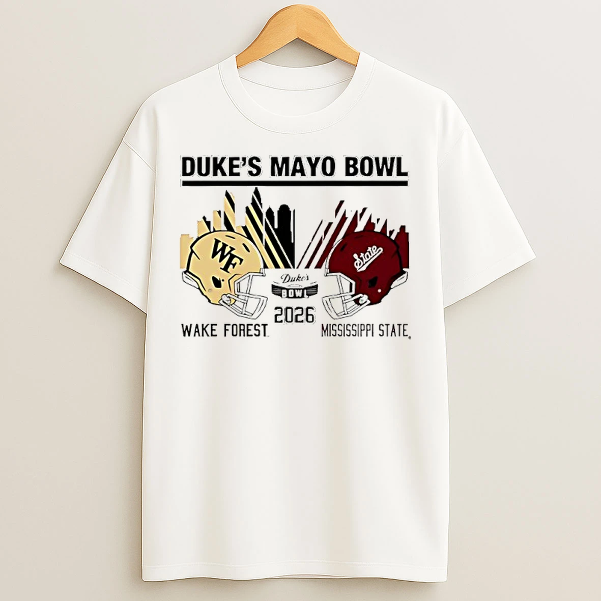 Classic Mississippi State Vs Wake Forest 2026 Dukes Mayo Bowl Match Up T Shirts