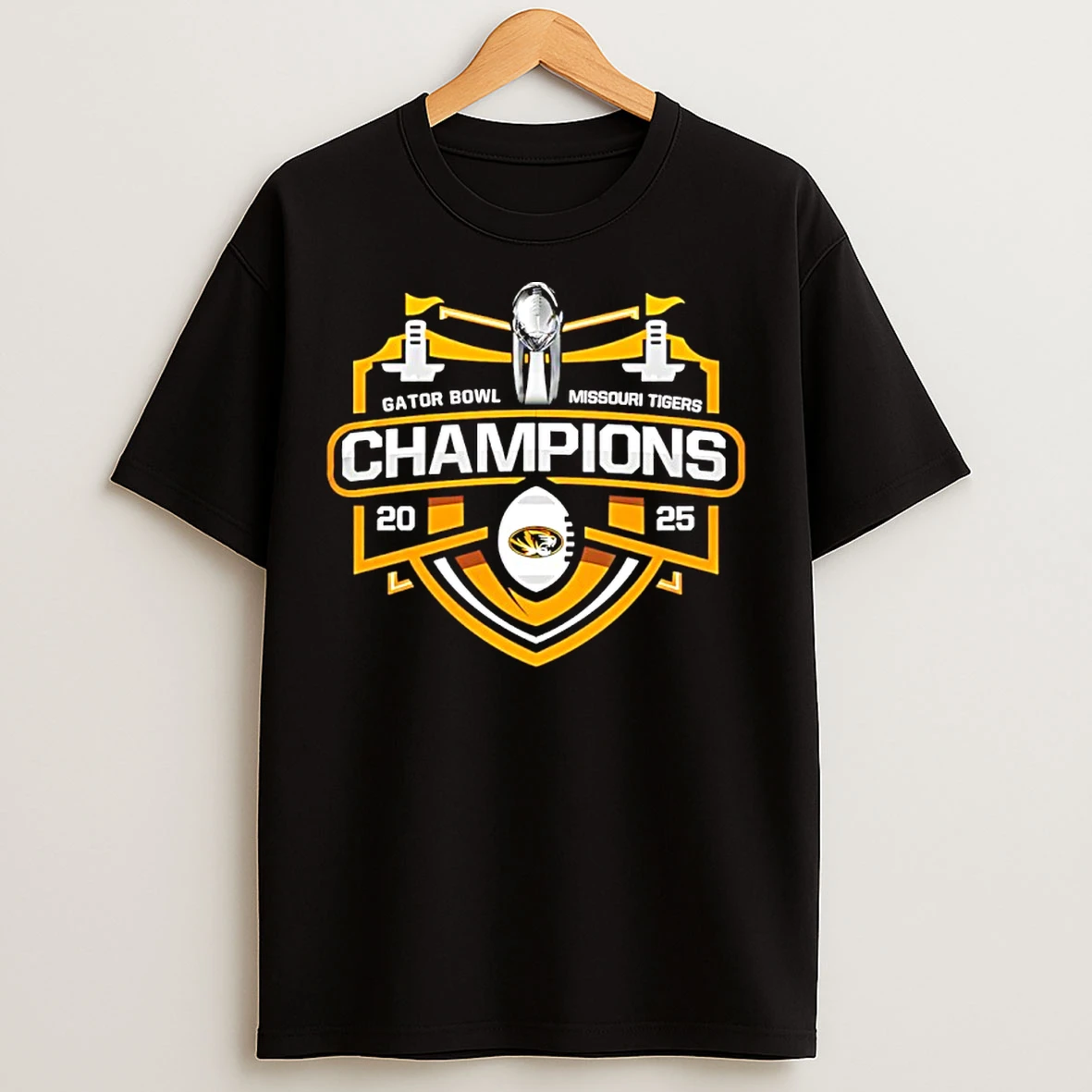 Classic Missouri Tigers 2025 Gator Bowl Champions Logo T Shirts