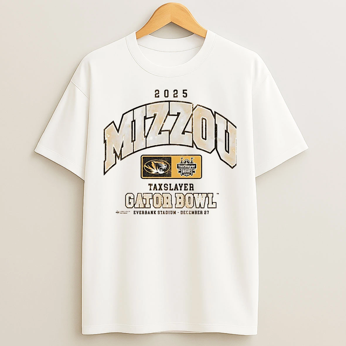Classic Missouri Tigers 2025 Taxslayer Gator Bowl Stadium T Shirts