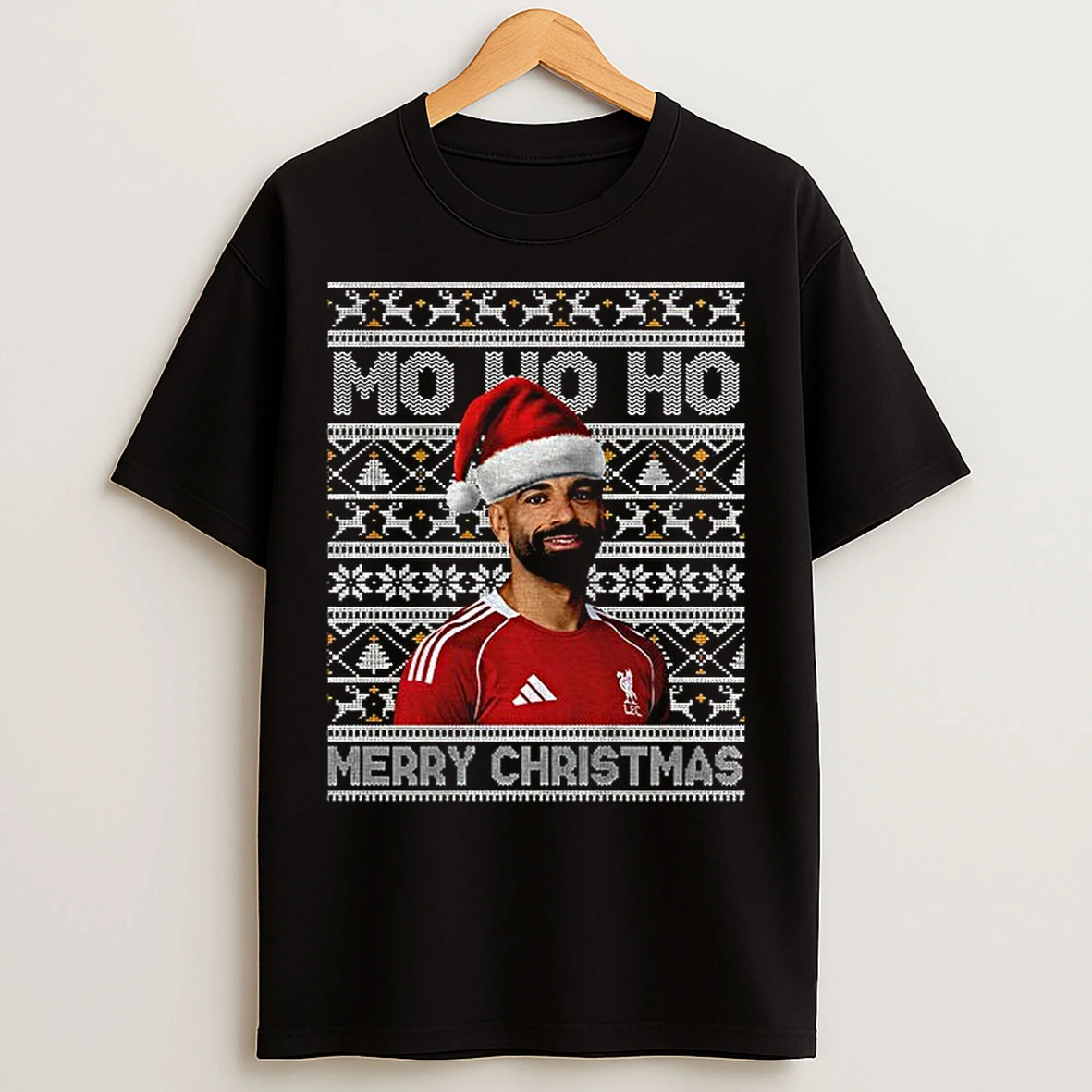 Classic Mohamed Salah Liverpool Fc Santa Hat Mo Ho Ho Merry Christmas T Shirts