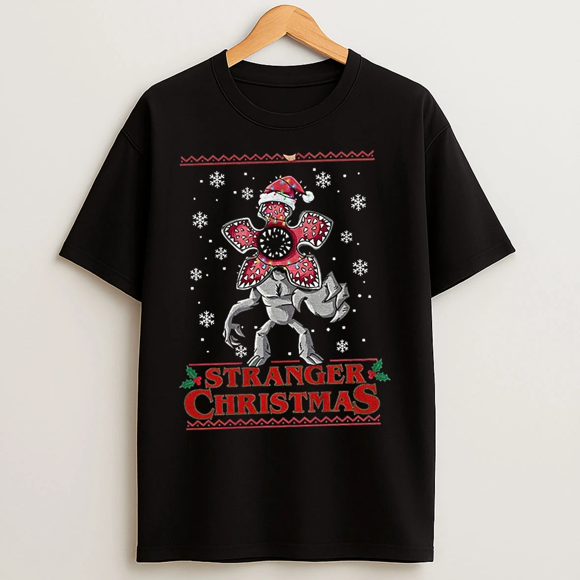 Classic Monster From Upside Down Stranger Christmas Family Ugly Christmas T Shirts