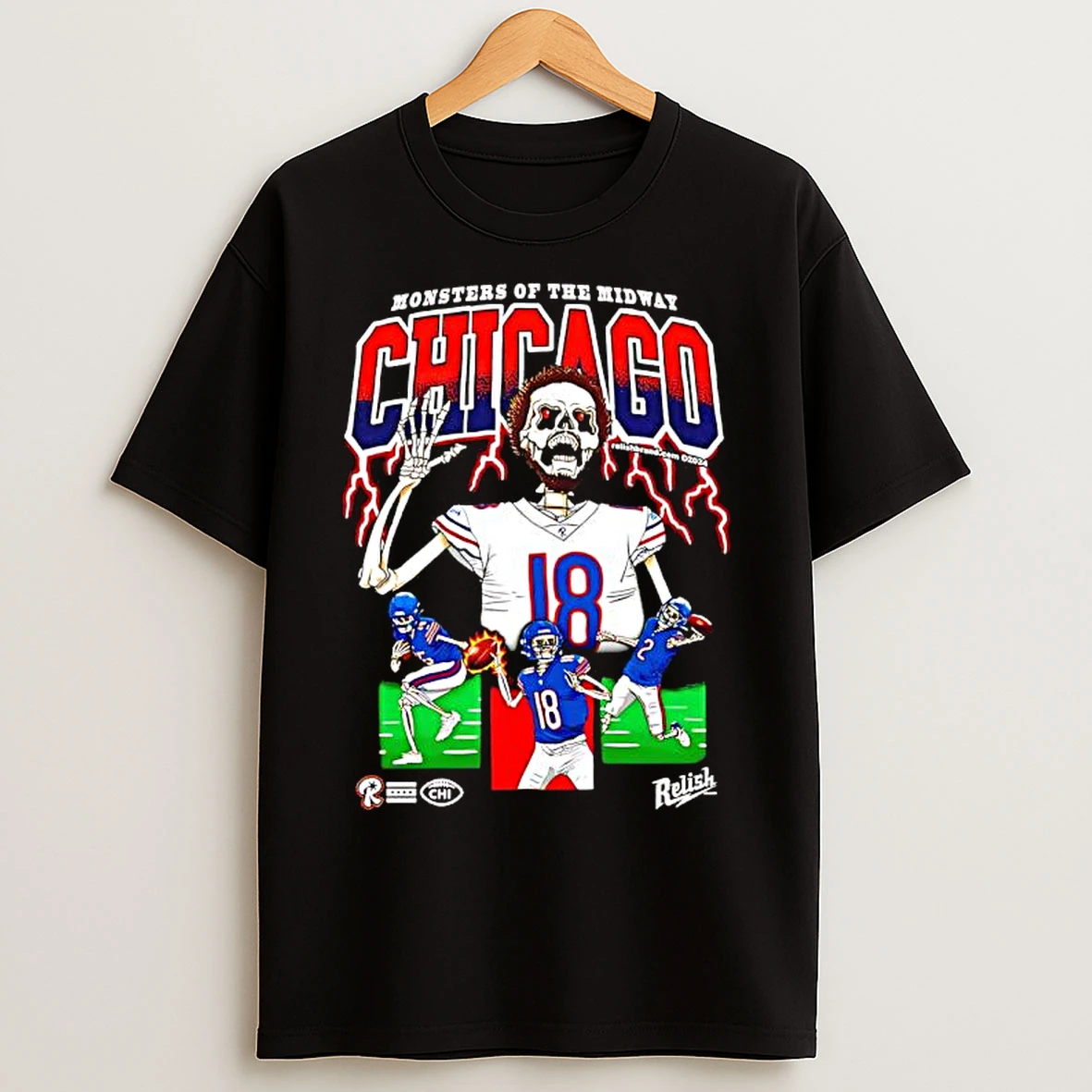 Classic Monsters Of The Midway Chicago Bears The Claw T Shirts