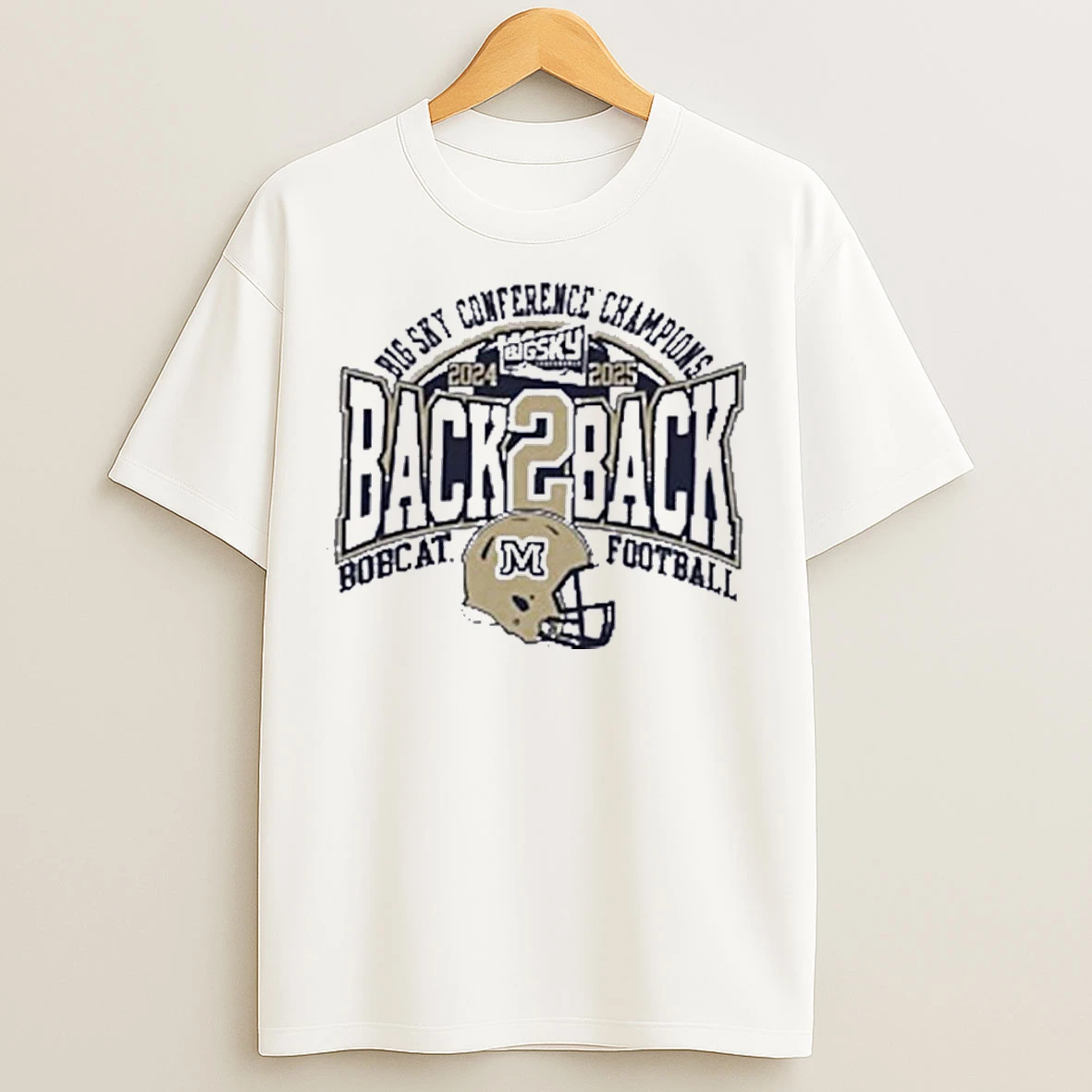 Classic Montana Bobcats 2025 Big Sky Conference Football Back 2 Back Champions T Shirts