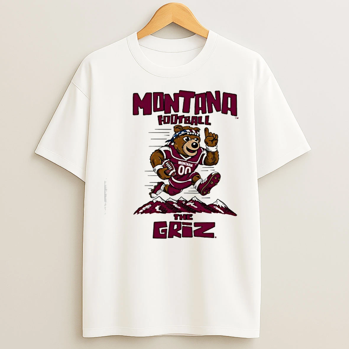 Classic Montana Football The Griz Monte Footbal Mascot T Shirts