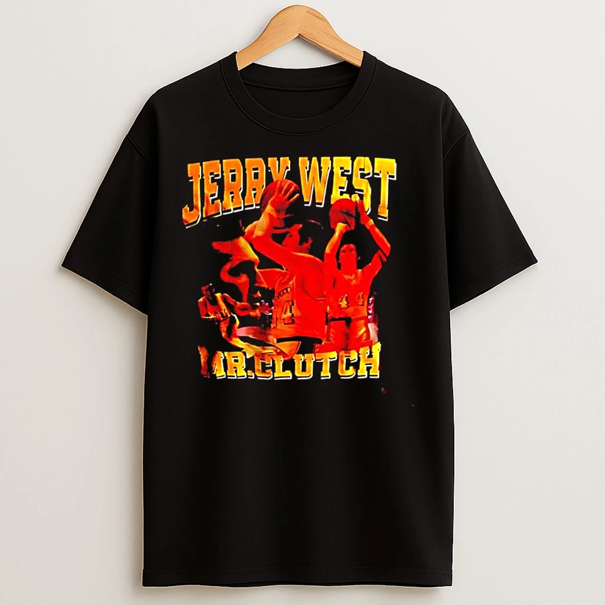 Classic Mr Clutch Nba Legend Jerry West Graphic T Shirts