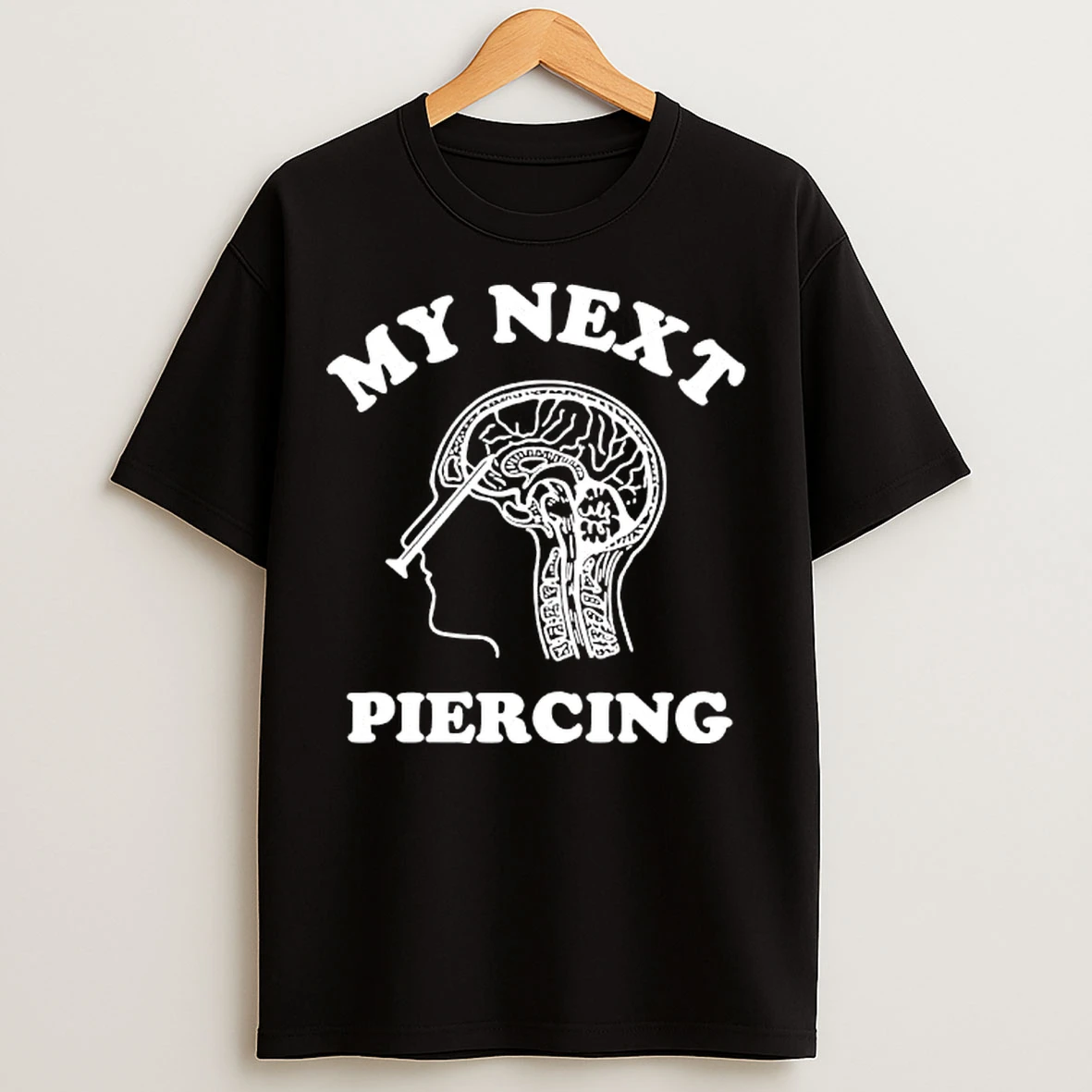 Classic My Next Piercing Head Graphic T Shirts