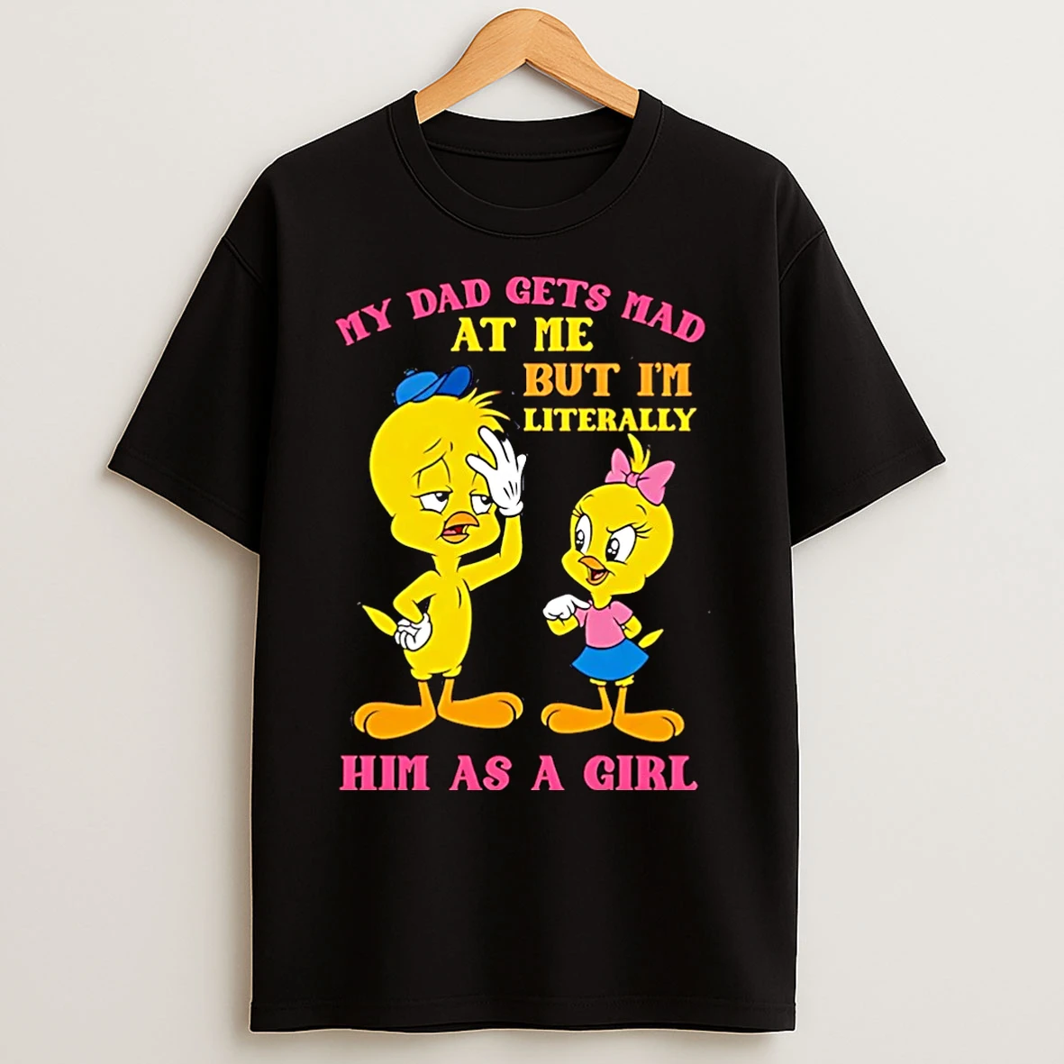 Classic My Dad Gets Mad At Me But Im Literally Him As A Girl Duck Christmas T Shirts