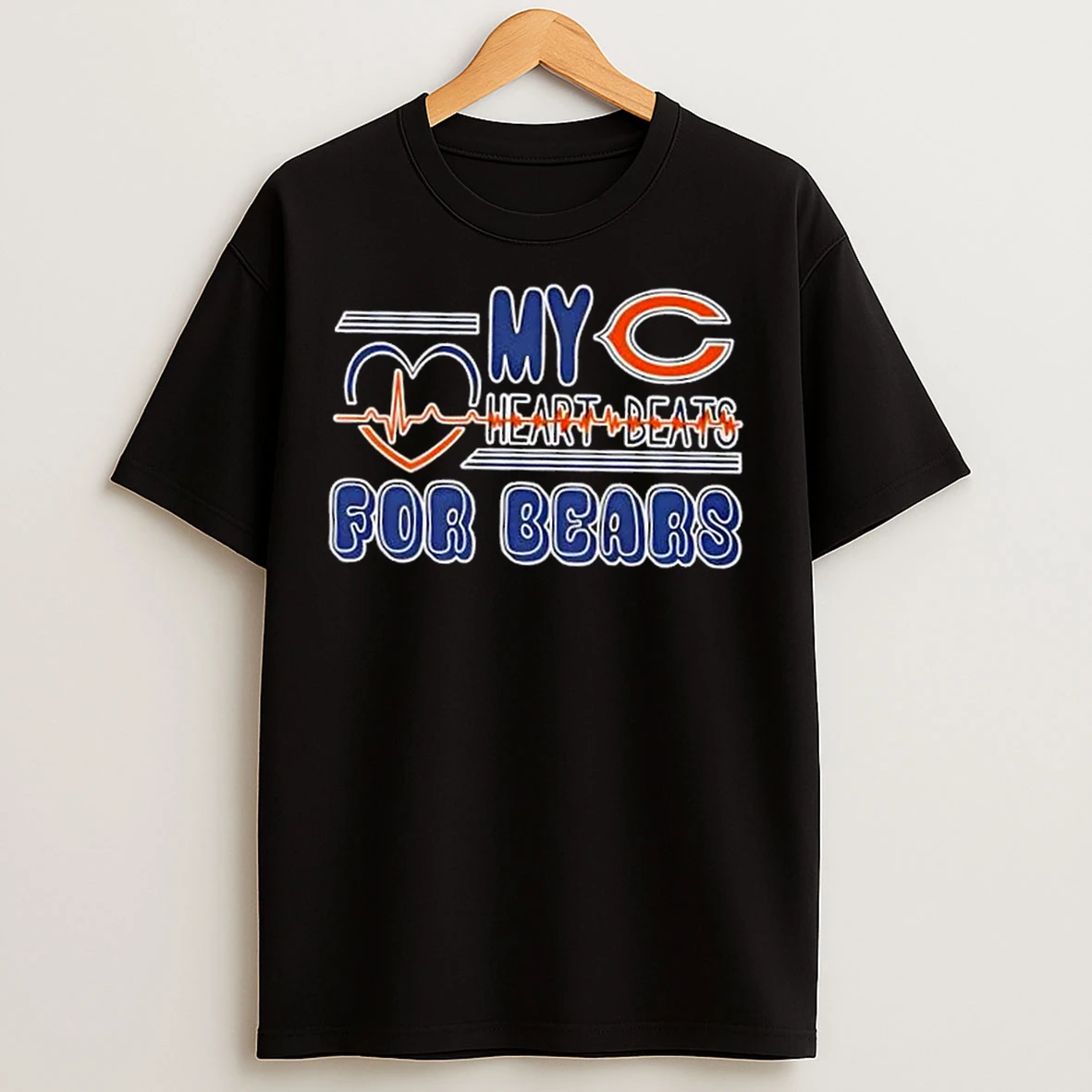 Classic My Heart Beats For Chicago Bears Football T Shirts
