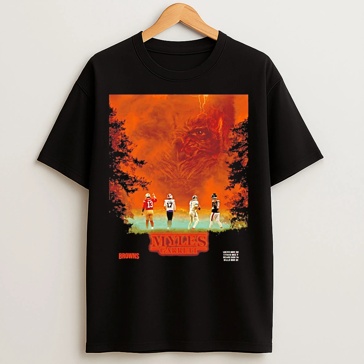 Classic Myles Garrett Stranger Things 5 T Shirts