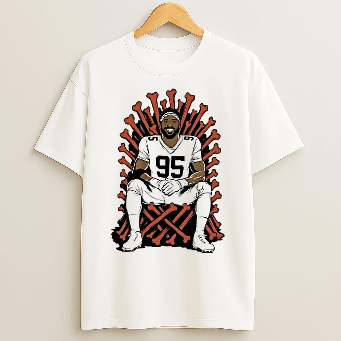 Classic Myles Garrett Single Season Sack King Thones Cleveland Browns T Shirts