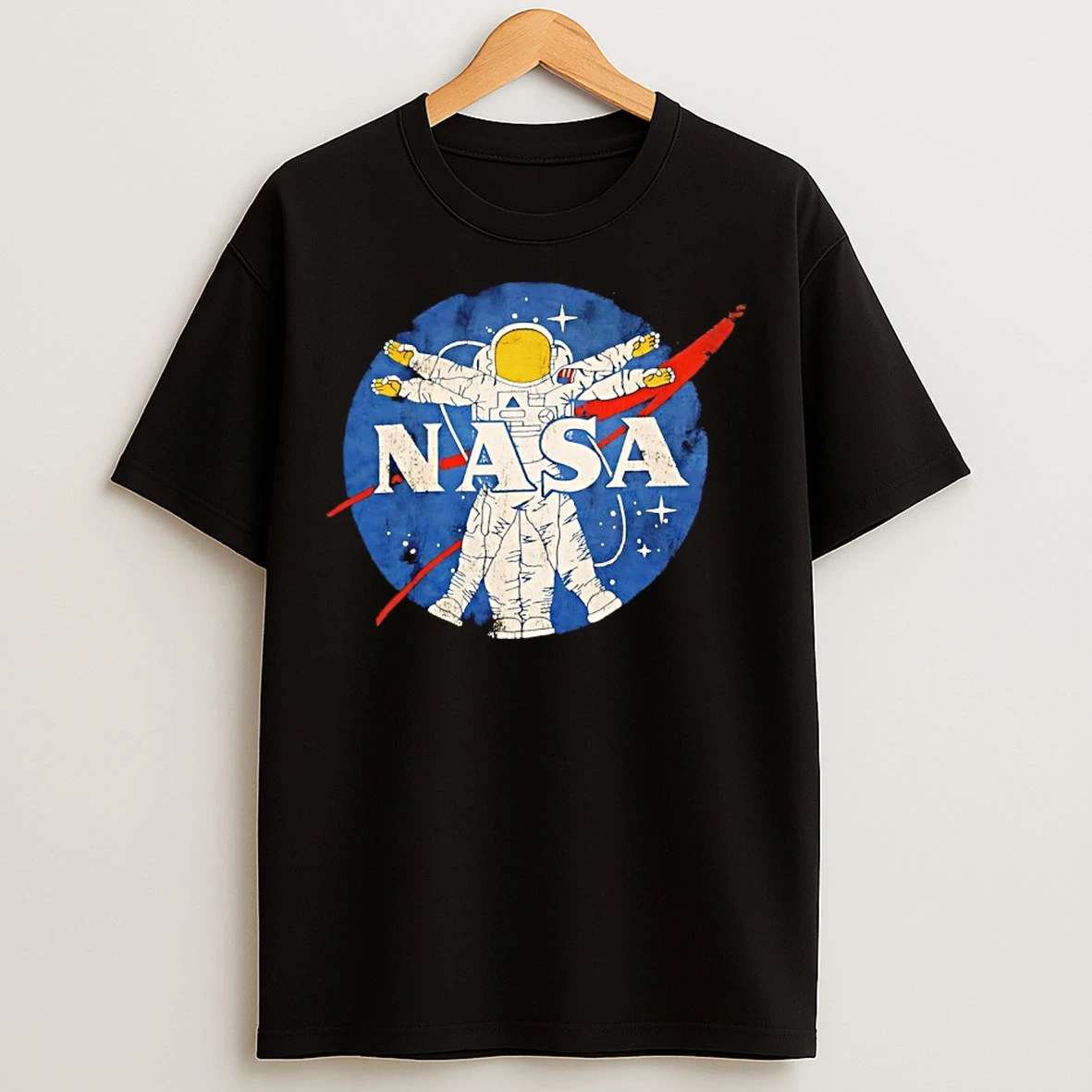 Classic Nasa Da Vinci Vitruvian Man Astronaut T Shirts