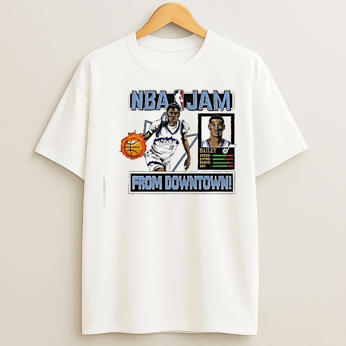 Classic Nba Jam Utah Jazz Ace Bailey From Downtown T Shirts