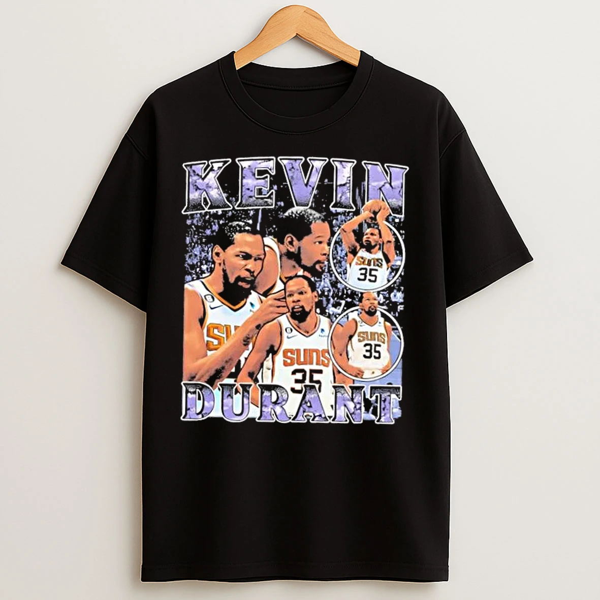 Classic Nba Phoenix Suns Kevin Durant Vintage Graphic T Shirts