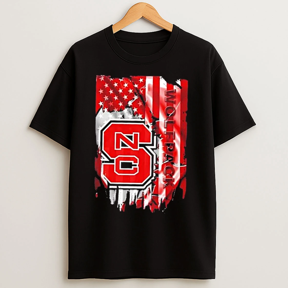 Classic Nc State Wolfpack Football X American Flag T Shirts
