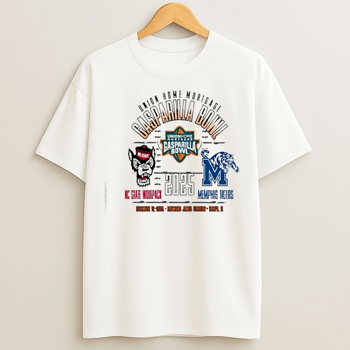 Classic Nc State Wolfpack Oxford 2025 Union Home Mortgage Gasparilla Bowl T Shirts