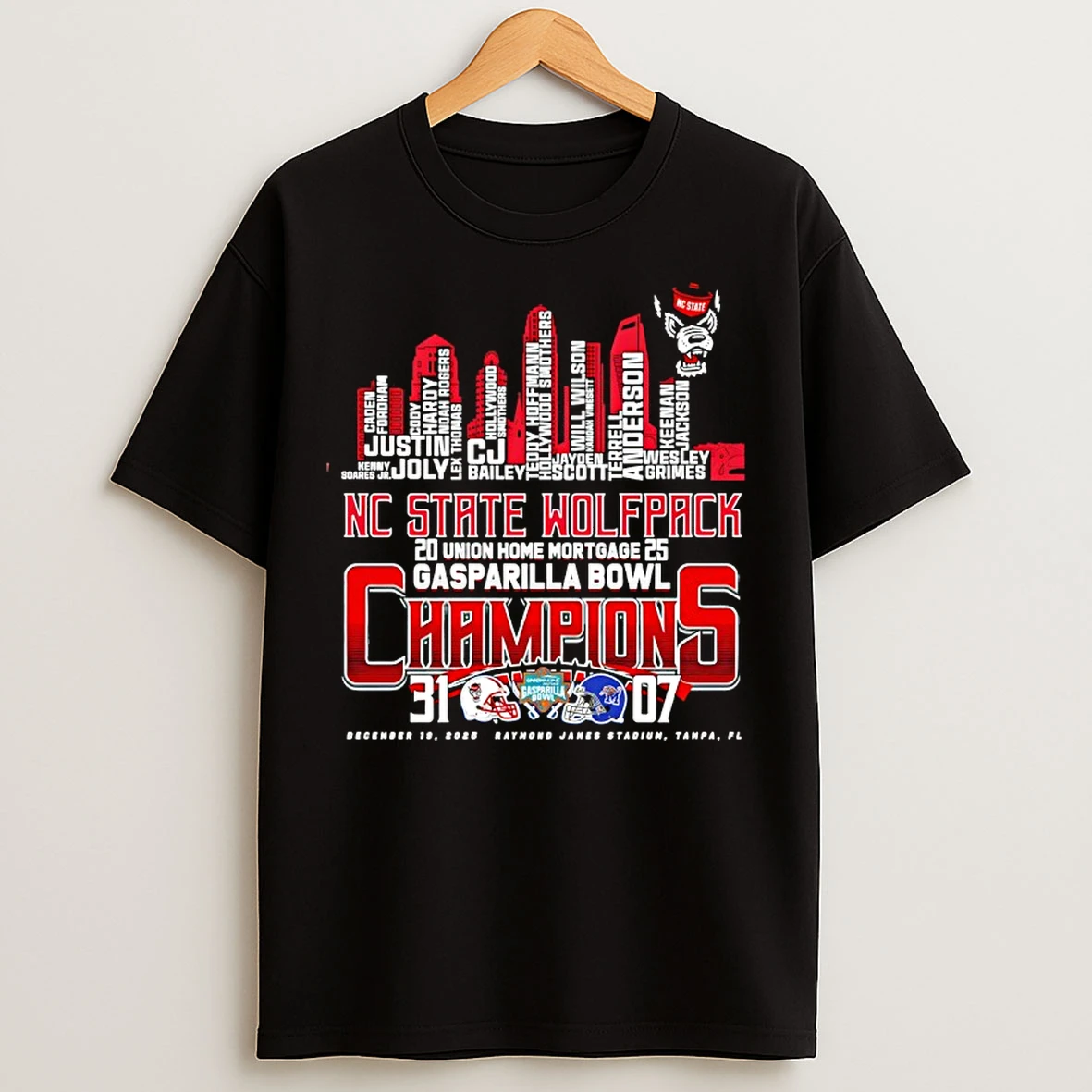 Classic Nc State Wolfpacks Victory In The 2025 Union Home Mortgage Gasparilla Bowl T Shirts