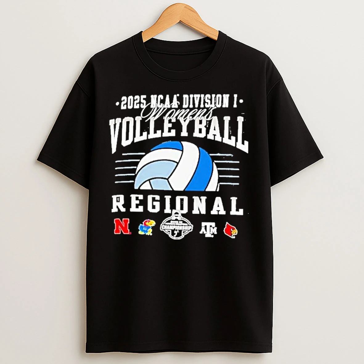 Classic Ncaa Di Womens Volleyball Regional 2025 Nebraska Kansas Texas Am And Louisville T Shirts