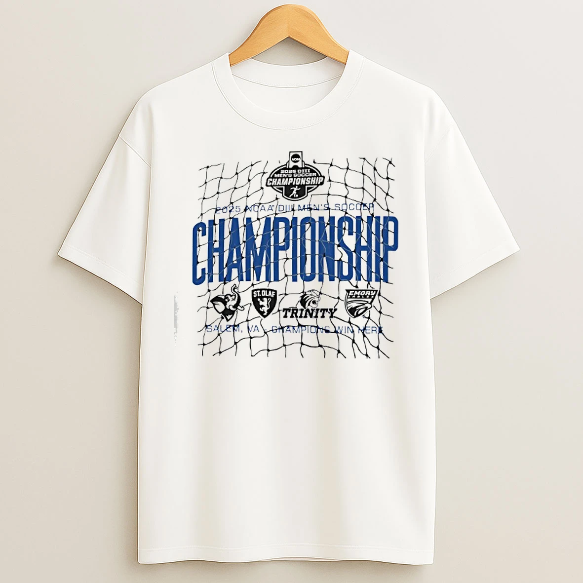 Classic Ncaa Diii Mens Soccer Championship Tufts St Olaf Trinity Tigers Emory Eagles Champions Win Here 2025 T Shirts