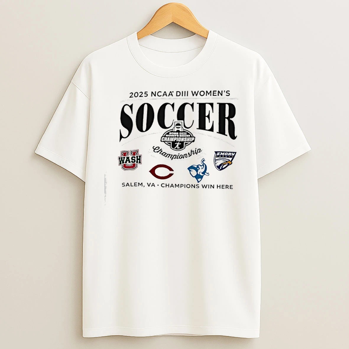 Classic Ncaa Diii Womens Soccer Championship 2025 Washu Cincinnati Tufts Emory Eagles Champions Win Here T Shirts
