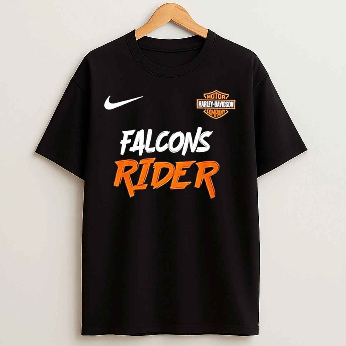 Classic Nfl Atlanta Falcons Ghost Rider Harley Davidson T Shirts