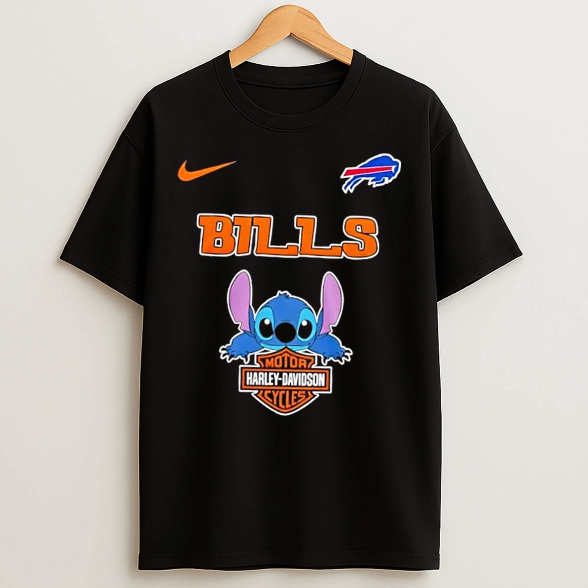 Classic Nfl Buffalo Bills Stitch Harley Davidson T Shirts