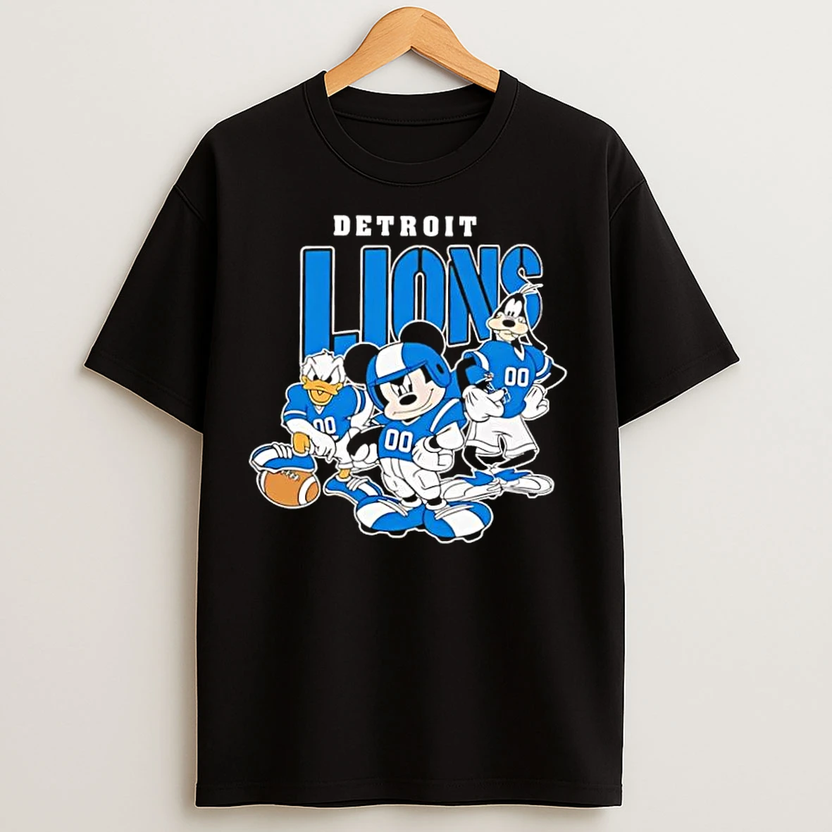 Classic Nfl Detroit Lions Mickey And Friends Funny Cartoon T Shirts