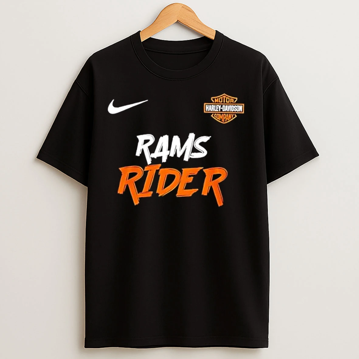 Classic Nfl Los Angeles Rams Ghost Rider Harley Davidson T Shirts