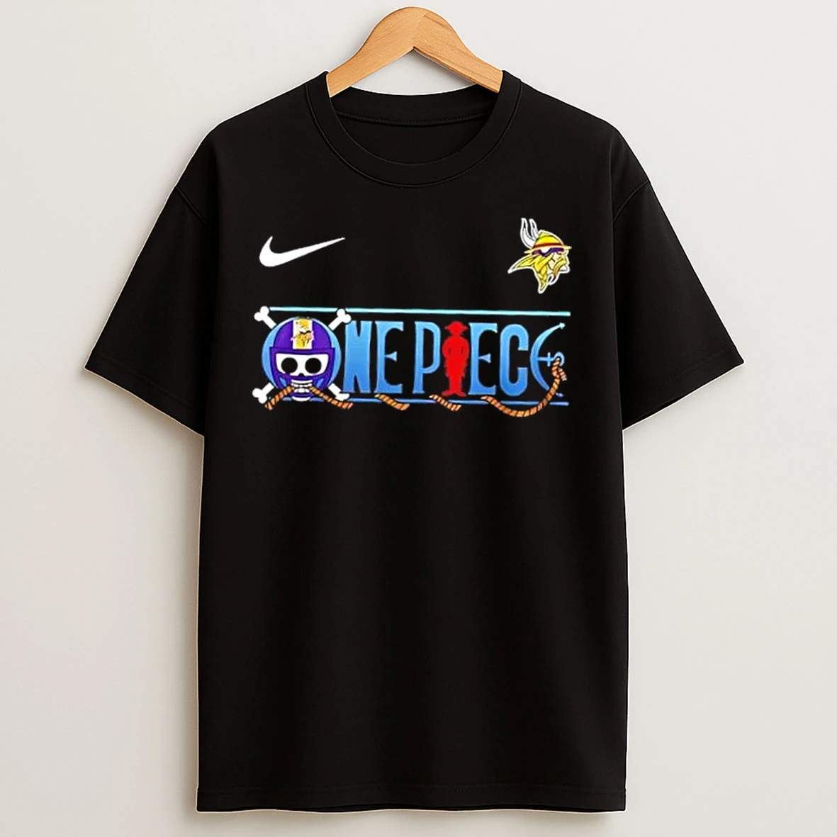 Classic Nfl Minnesota Vikings X One Piece Wanted Monkey D Luffy T Shirts
