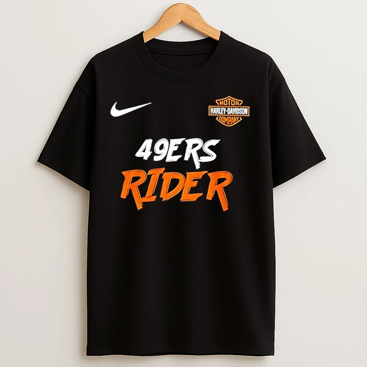 Classic Nfl San Francisco 49ers Ghost Rider Harley Davidson T Shirts
