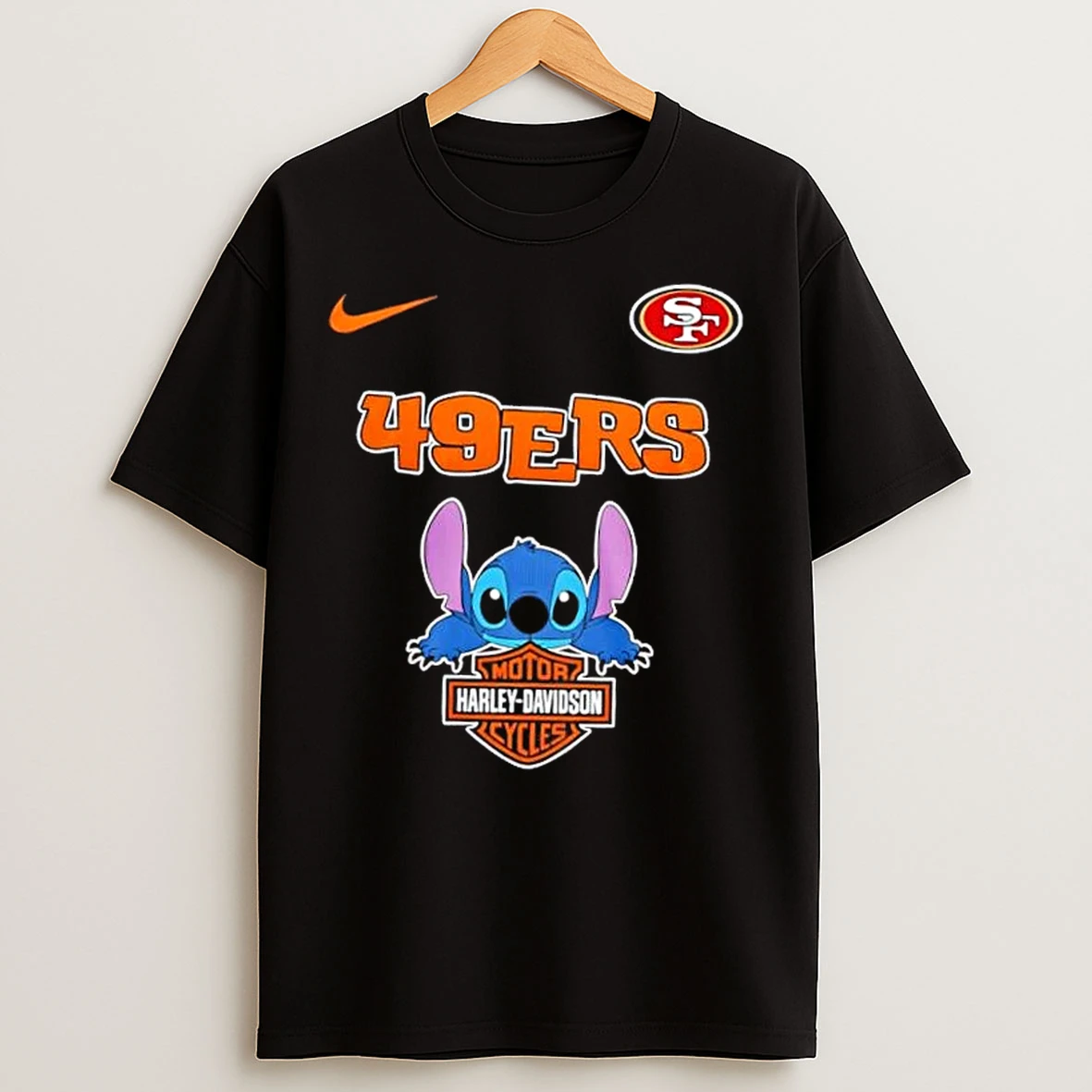 Classic Nfl San Francisco 49ers Stitch Harley Davidson T Shirts