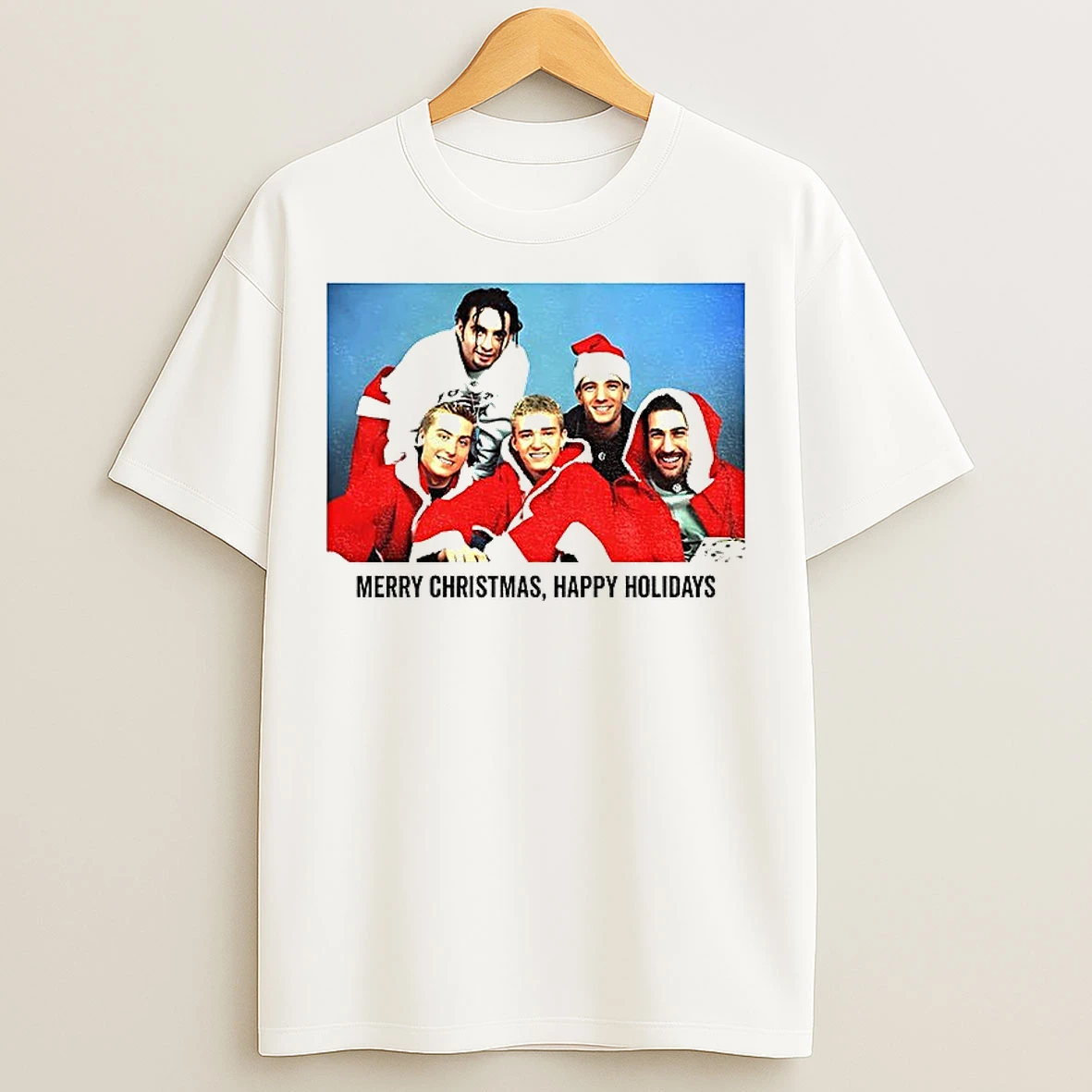 Classic Nsync Boy Band Merry Christmas Happy Holidays T Shirts