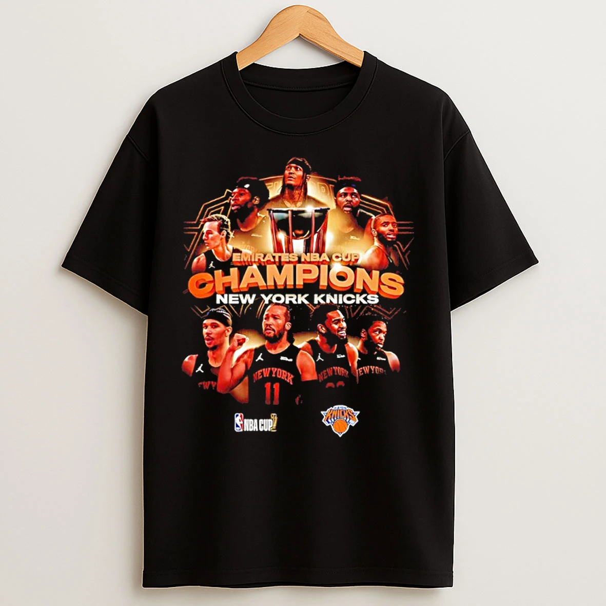 Classic Ny Knicks Emirates Nba Cup Champions 2025 Graphic T Shirts