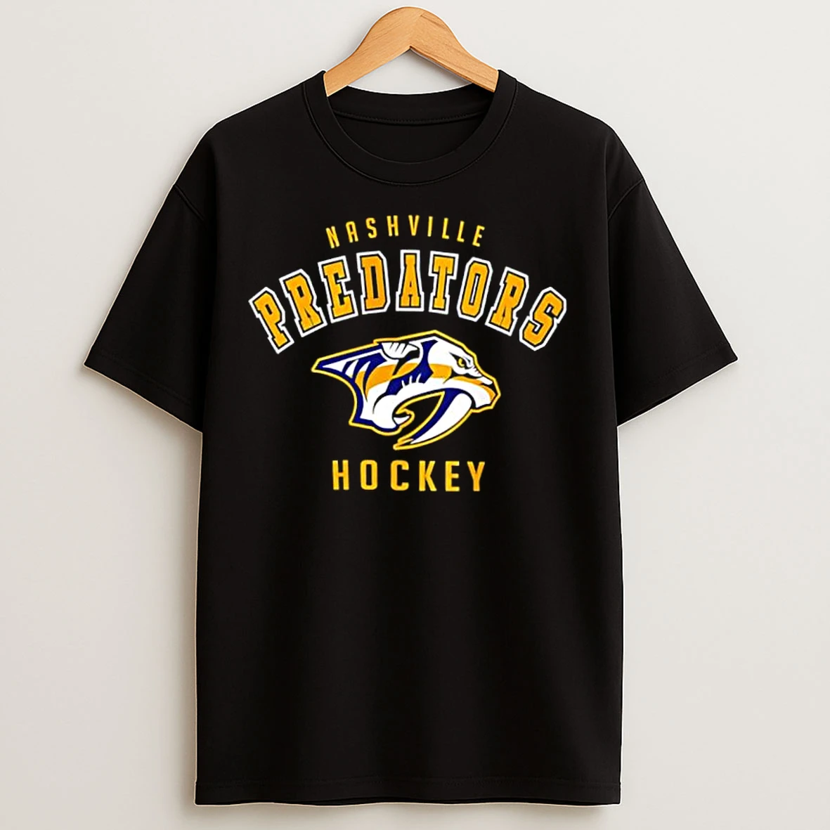 Classic Nashville Predators Hockey Navy Blue Logo T Shirts