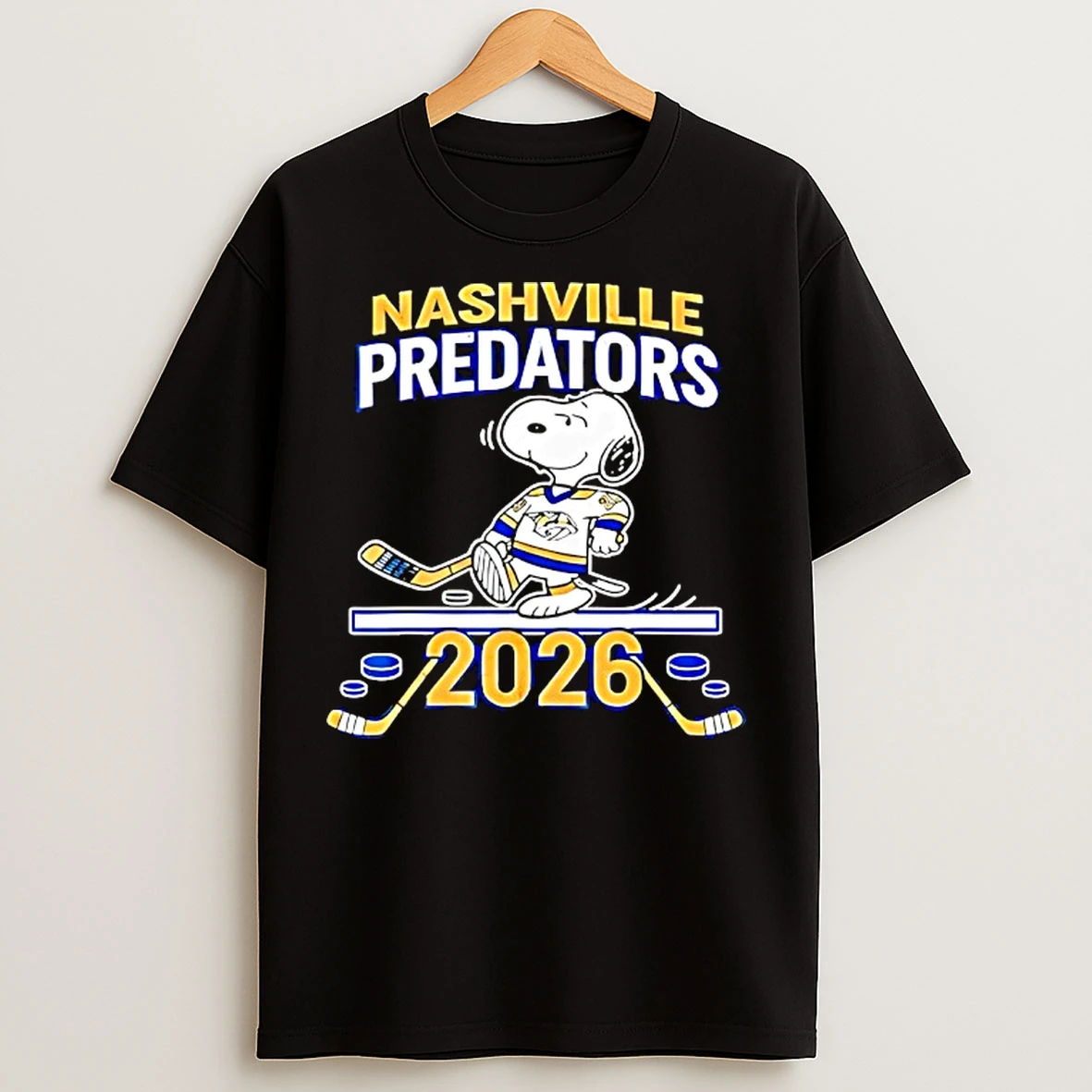 Classic Nashville Predators Hockey Snoopy Peanuts 2026 T Shirts