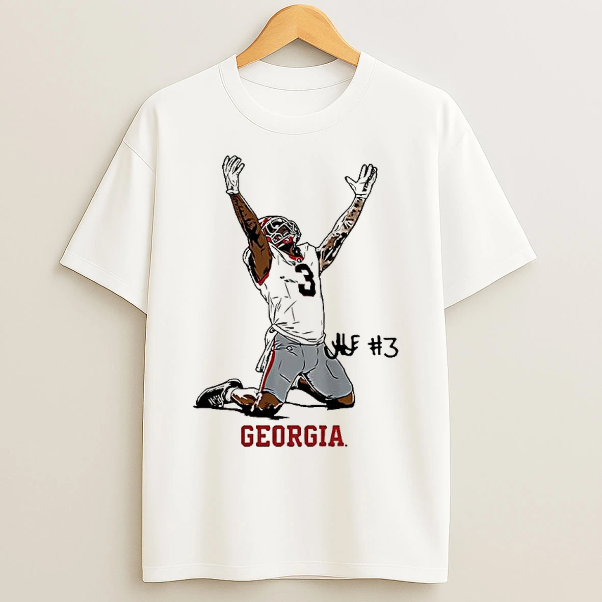 Classic Nate Frazier Georgia Bulldogs Football End Zone Celebration Signature T Shirts