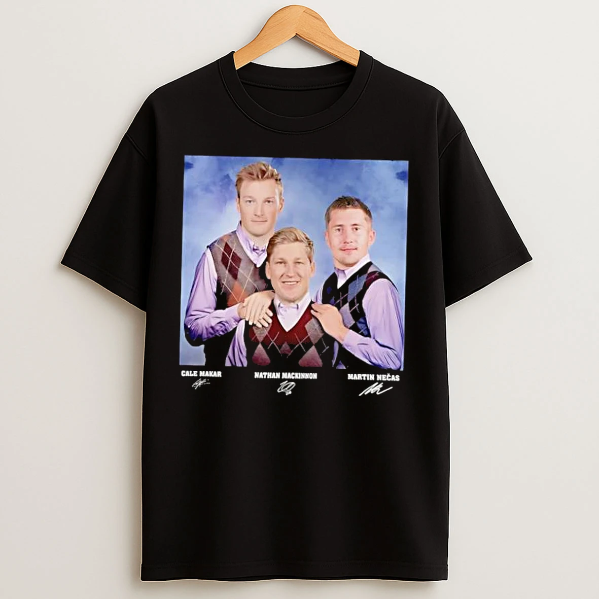 Classic Nathan Mackinnon Cale Makar Martin Necas Ice Hockey Colorado Step Brothers T Shirts