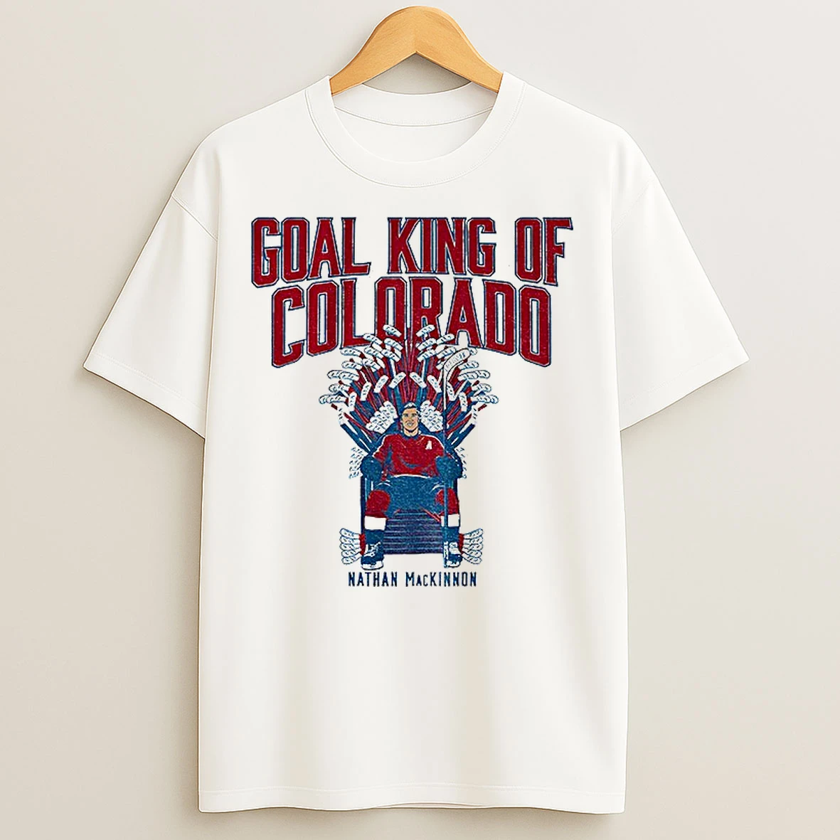 Classic Nathan Mackinnon Colorado Avalanche Nhl Hockey Goal King Of Colorado T Shirts