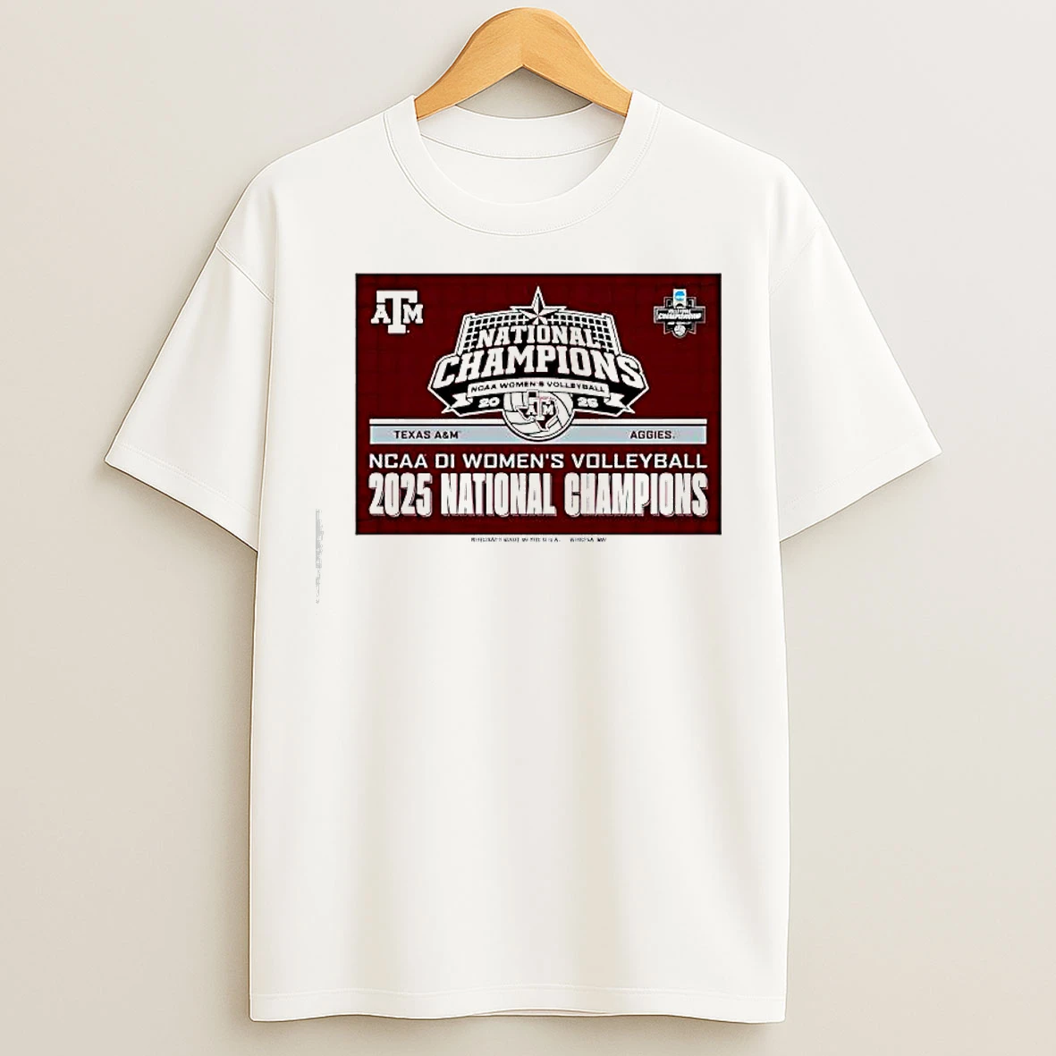 Classic National Champions Ncaa Division Volleyball Texas Am Aggies Logo T Shirts