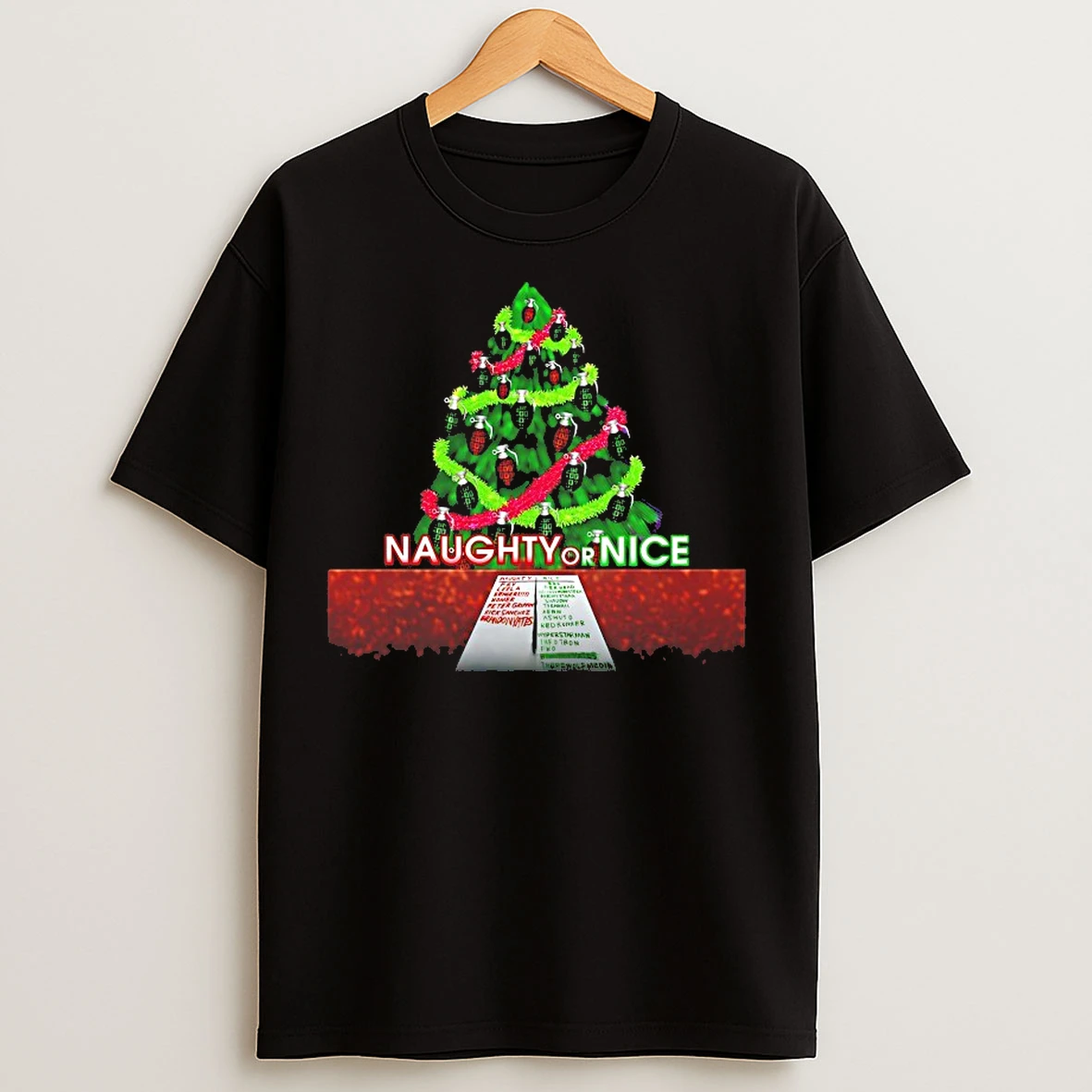 Classic Naughty Or Nice Christmas 2025 T Shirts